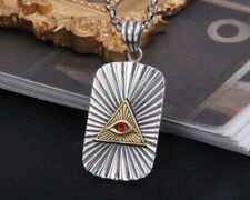 B37 Pendant All Seeing Eye Masonic Symbol Sterling Silver 925