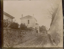 France, Le Var, residential street, 1898, vintage citrate print vintage citrate p