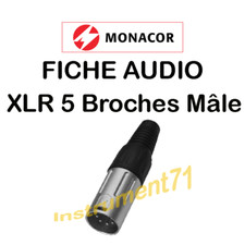 1 Fiche XLR 5 Broches Mâle