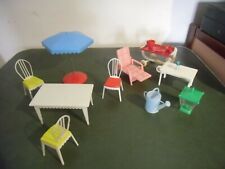 vintage set of garden furniture, dinette, plastic dollhouse