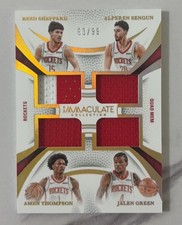 Reed Sheppard/Amen Thompson 2024-25 Panini Immaculate Collection Quad Patch /99