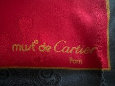? Original VINTAGE Nuit de Cartier Tone On Tone Jacquard Silk Scarf
