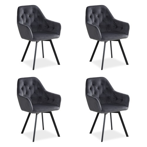 Set chaises velours - set,