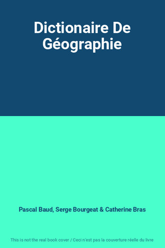 Dictionaire géographie - de,