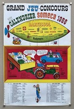 SOMECA 415 TRACTOR poster: 1966 competition game / Claude Roche / Fiat 500