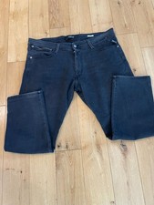 Replay Anbass Men's Black Straight Jeans  W38 inside leg 29" new Without Tags