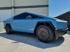 Cybertruck DIY PPF Paint Protection Film Wrap Color Change Gloss Sea Breeze