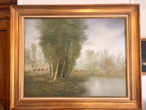Ancien tableau peinture - ancien, huile