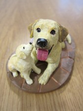Figurine Statue Statuette Miniature Chien Chiot Dog Puppy Labrador Retriever
