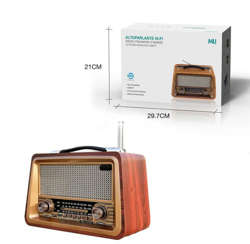Radio vintage bluetooth - hi-fi,