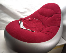 Inflatable Sofa Chair Lounger Single Seat with Footrest Adult Kids NO PUMP