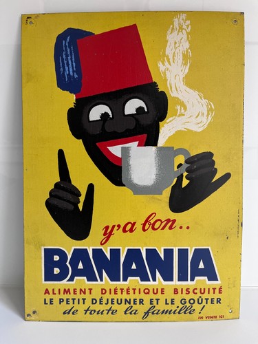 Ancienne tôle peinte banania - ancienne,