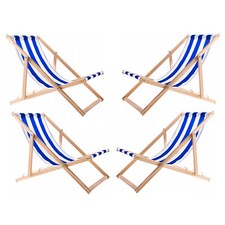 4 confortables chaises longues
