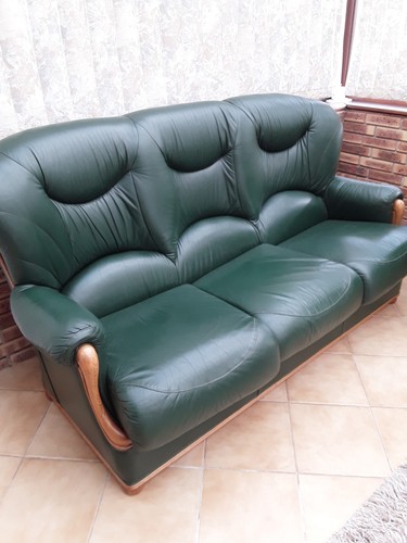 Canape places cuir - canape, vert