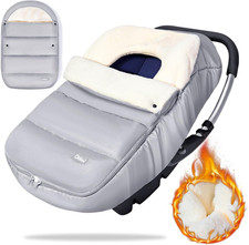Orzbow Couverture Siege Auto Bebe Hiver, Imperméable Chanceliere Gris Clair 