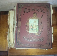 Chrome album cutouts 19th century 50 sheets 100 pages damaged various