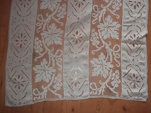 Ancien rideau nappe coton - rideau, en