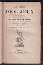 LE SALON DES JEUX règle et description de tous les jeux de cartes loisirs