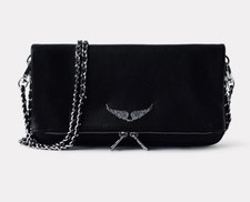 Sac Pochette Zadig et Voltaire Rock Cuir Noir Neuf