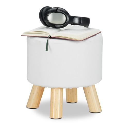 Pouf cuir synthétique - en,