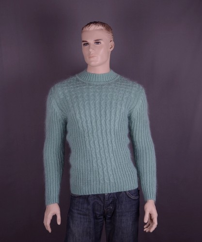 Pull mohair couleur vert - pull,