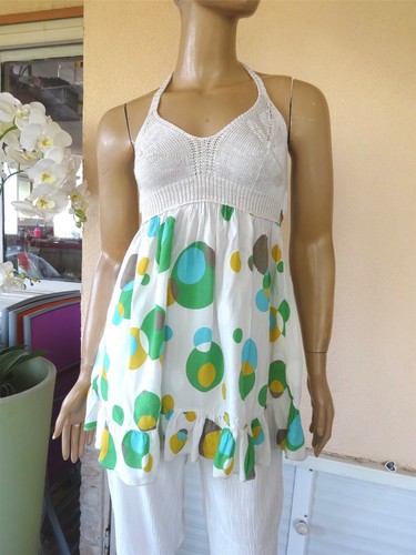 Robe tunique blanc avec des - tunique,