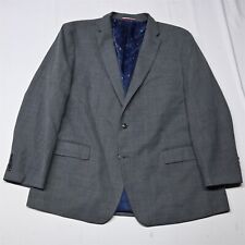 Tommy Hilfiger 50R Gray Hopsack Stretch Wool Mens Blazer Sport Coat Suit Jacket