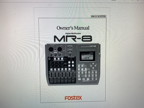 Fostex user manual - mr-8,