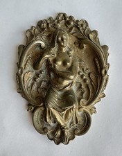 Ancien balancier d’horloge de pendule en bronze femme nue art nouveau XIXème