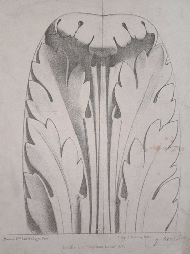 Feuille chapiteau louis xvi - chapiteau,