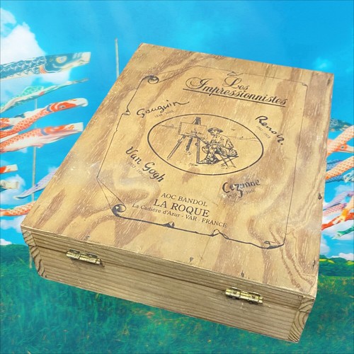 Ancien coffre boite bois - boite,