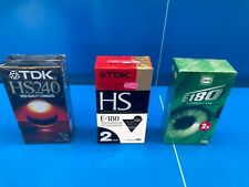LOT 6 Cassettes VHS K7 HS Vierges TDK E-180 E-240 CORA E-180  magnétoscope Neuve