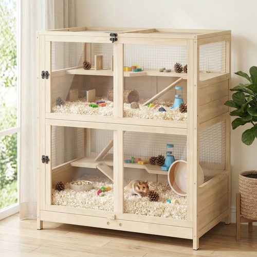 Wooden hamster cage tier - hamster,