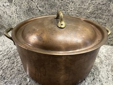 Vintage William Sonoma France Copper Dutch Oven w Lid 6 Quart 9.5” Round