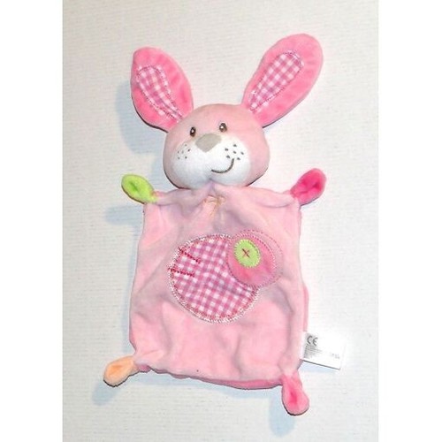 Doudou lapin chien rose vert - doudou,