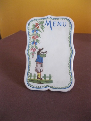 Porte menu faience henriot - en,