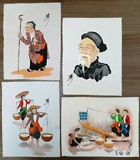 Lot de 4 petites peinture sur