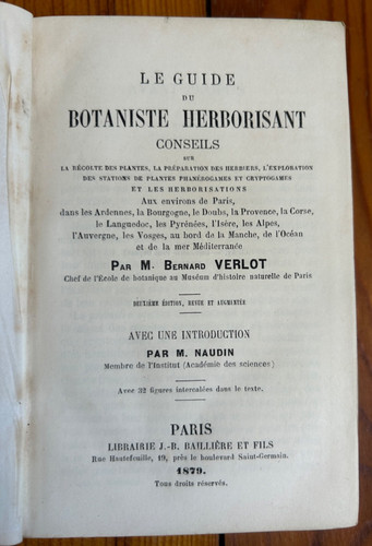 1879 bernard verlot guide - le,