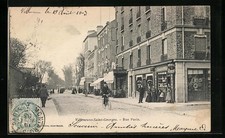 Old postcard Villeneuve-Saint-Georges, Rue Paris 1903 