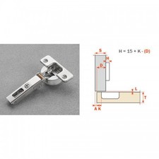 Charnière invisible 94°-