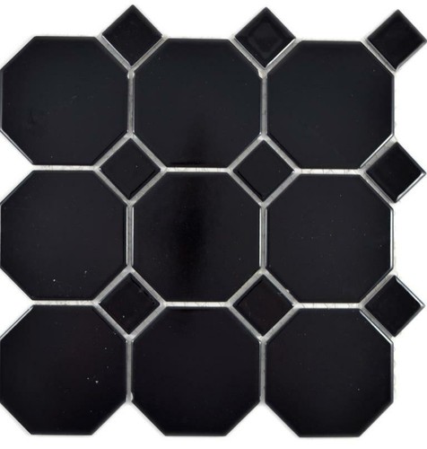 Mosaïque céramique noire - céramique,