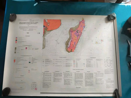 Ancienne carte géologique - carte,