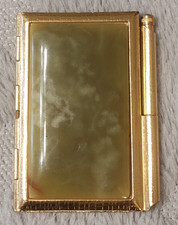 GOLD METAL AND MARBLE NOTEBOOK DIARY - VINTAGE NOTEPAD