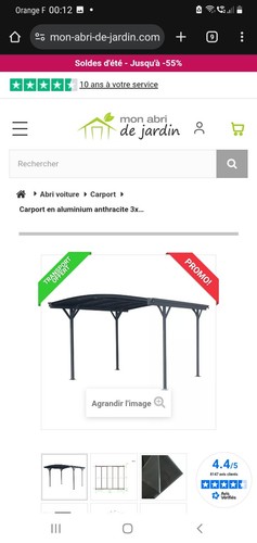 Vends carport - vends,