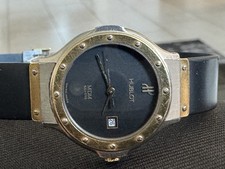 Hublot MDM Geneve Quartz 18K Yellow Gold & Steel 30mm Ref. 1391.2 W/travel BOX