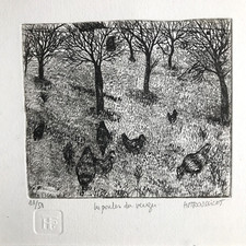 POULES DU VERGER signé