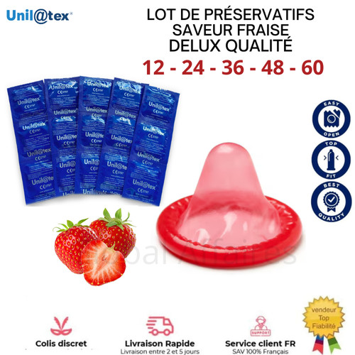 Lot préservatifs fraise - lot,