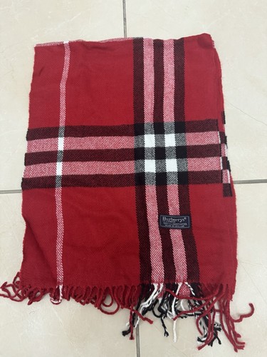 écharpe burberry rouge - burberry,