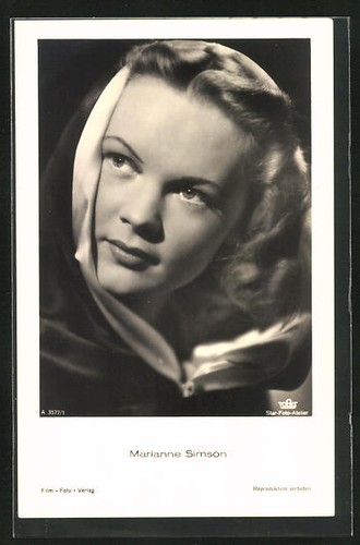 Carte postale actrice - carte, l'actrice
