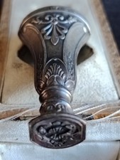 Pretty silver empire stamp seal with its 19th century case